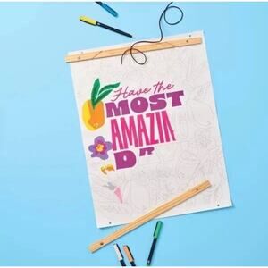 NEW PACK 2 Tabitha Brown for Target Hanging Canvas Kit with 13 Acrylic Pens